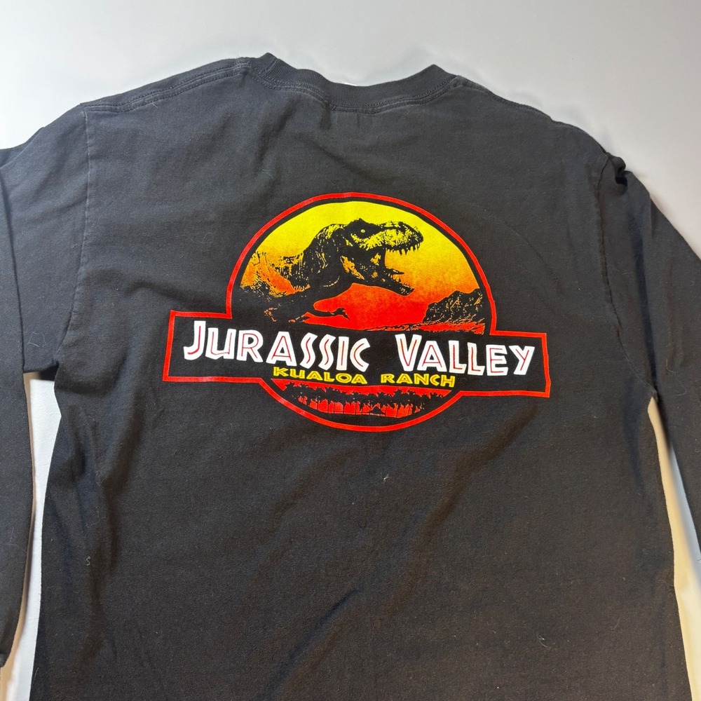 Alstyle‎ Kualoa Ranch Jurassic Valley Long Sleeve T-Shirt Black Mens Medium